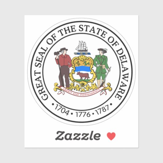 Het zegel van de staat Delaware Sticker (Vel)