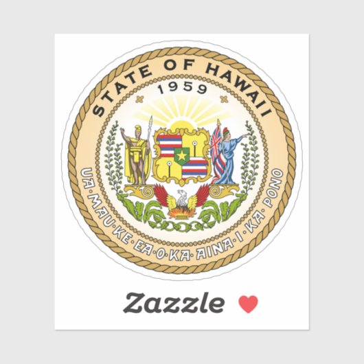 Het zegel van de staat Hawaï Sticker (Vel)