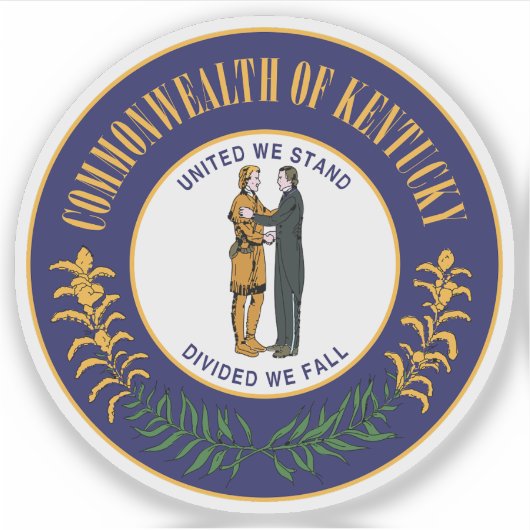 Het zegel van de staat Kentucky Sticker (Voorkant)