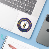 Het zegel van de staat Kentucky Sticker (Laptop met iPhone)
