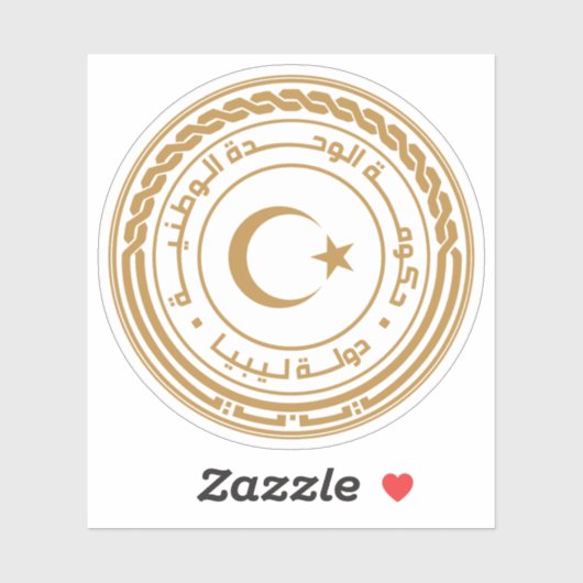 Het zegel van de staat Libië Sticker (Vel)