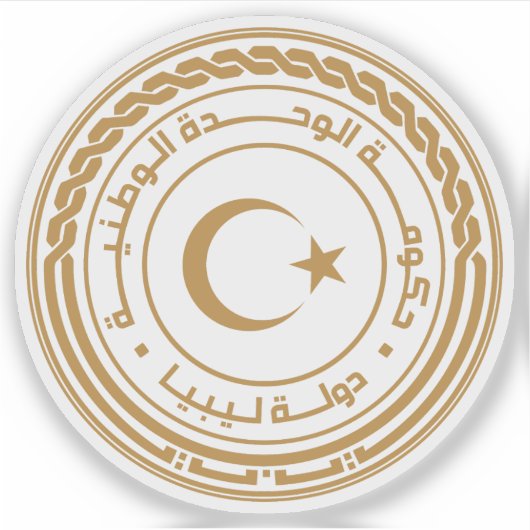 Het zegel van de staat Libië Sticker (Voorkant)