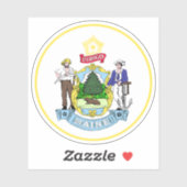 Het zegel van de staat Maine Sticker (Vel)