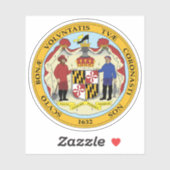 Het zegel van de staat Maryland Sticker (Vel)