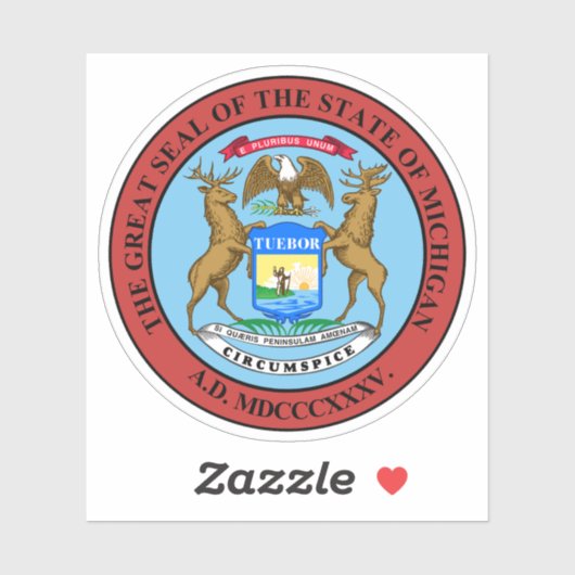 Het zegel van de staat Michigan Sticker (Vel)