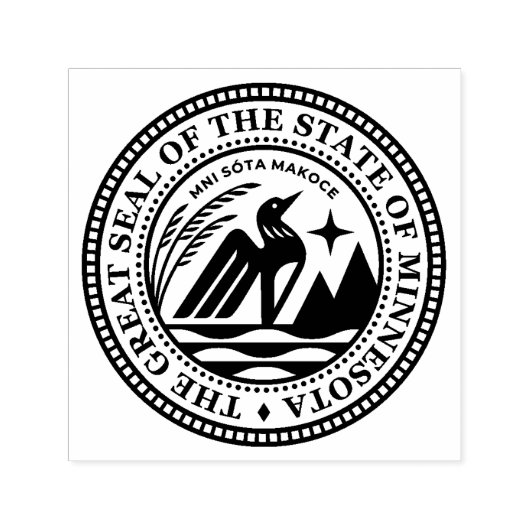 Het zegel van de staat Minnesota Zelfinktende Stempel (Design)