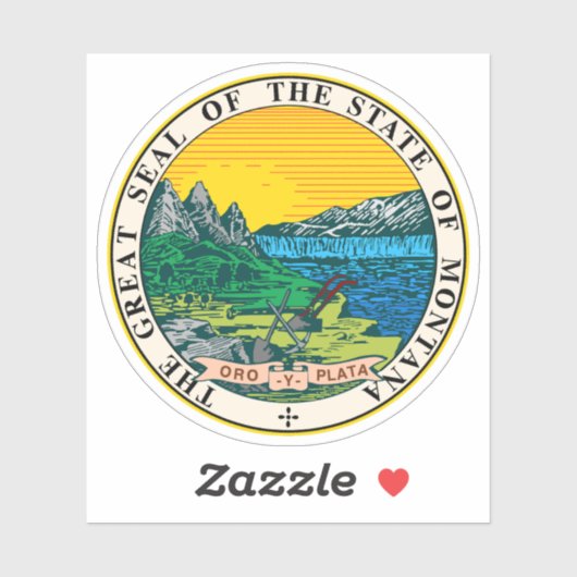 Het zegel van de staat Montana Sticker (Vel)