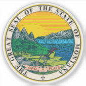 Het zegel van de staat Montana Sticker (Voorkant)