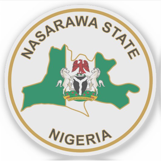 Het zegel van de staat Nasarawa in Nigeria Sticker (Voorkant)