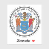 Het zegel van de staat New Jersey Sticker (Vel)