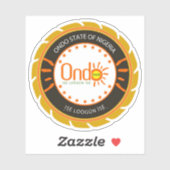 Het zegel van de staat Ondo, Nigeria Sticker (Vel)