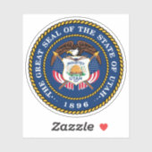 Het zegel van de staat Utah Sticker (Vel)