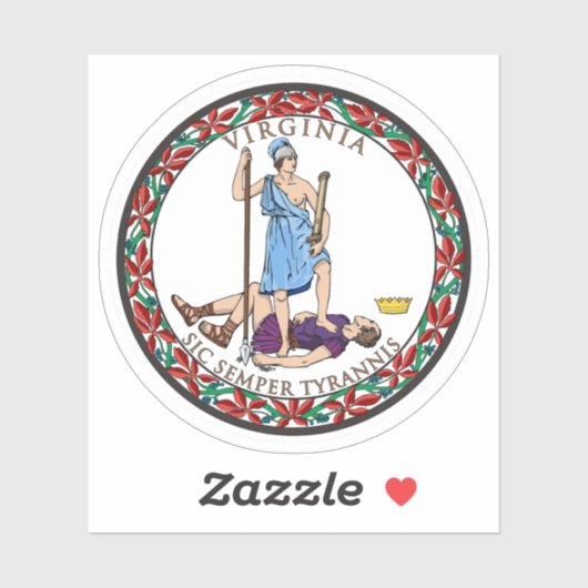 Het zegel van de staat Virginia Sticker (Vel)
