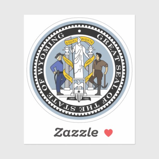 Het zegel van de staat Wyoming Sticker (Vel)