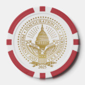 Het zegel van de tweede inauguratie van President  Poker Chips (Voorkant)