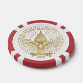 Het zegel van de tweede inauguratie van President  Poker Chips (Enkel)