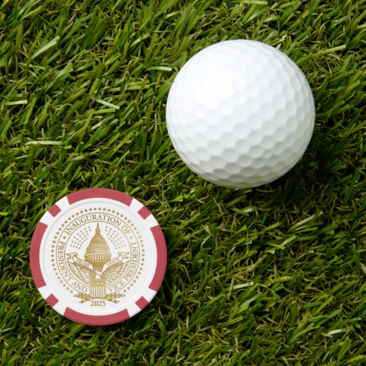 Het zegel van de tweede inauguratie van President  Poker Chips (Golfbal Marker)