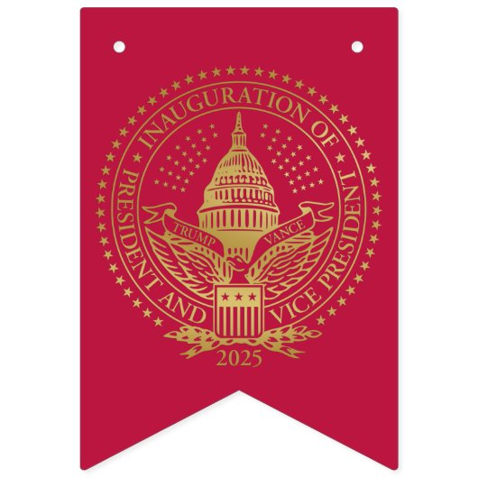 Het zegel van de tweede inauguratie van President  Vlaggetjes (Eerste vlag)