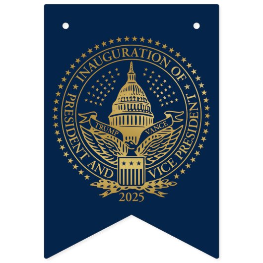 Het zegel van de tweede inauguratie van President  Vlaggetjes (Derde vlag)