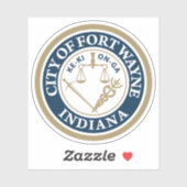 Het zegel van Fort Wayne, Indiana Sticker (Vel)