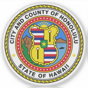 Het zegel van Honolulu, Hawaï Sticker