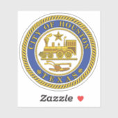 Het zegel van Houston, Texas Sticker (Vel)