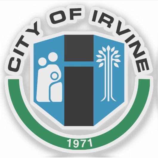Het zegel van Irvine, Californië Sticker (Voorkant)