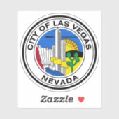 Het zegel van Las Vegas, Nevada Sticker (Vel)