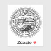 Het zegel van Minneapolis, Minnesota Sticker (Vel)