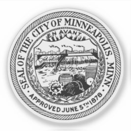 Het zegel van Minneapolis, Minnesota Sticker