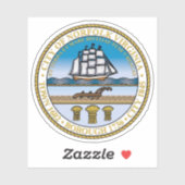 Het zegel van Norfolk, Virginia Sticker (Vel)