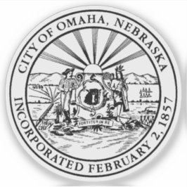 Het zegel van Omaha, Nebraska Sticker