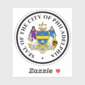 Het zegel van Philadelphia, Pennsylvania Sticker (Vel)