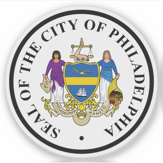 Het zegel van Philadelphia, Pennsylvania Sticker (Voorkant)