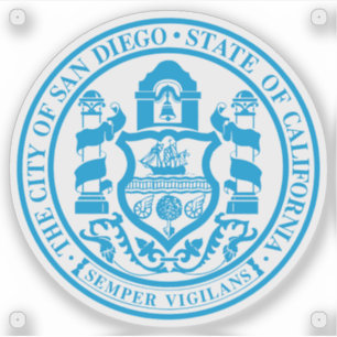 Het zegel van San Diego, Californië Sticker