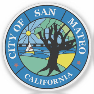 Het zegel van San Mateo, Californië Sticker
