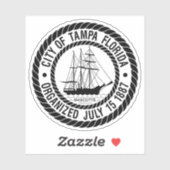 Het zegel van Tampa, Florida Sticker (Vel)