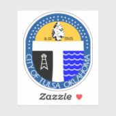Het zegel van Tulsa, Oklahoma Sticker (Vel)