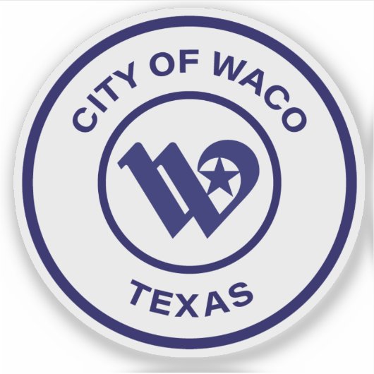 Het zegel van Waco, Texas Sticker (Voorkant)
