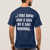 Het zegt-donker-vast t-shirt (Achterkant)