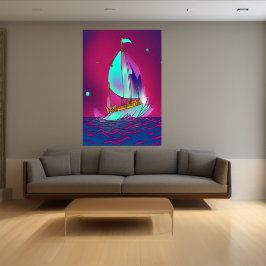 Het zeilschip | AI Art Poster