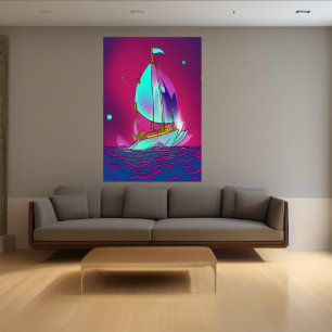 Het zeilschip   AI Art Poster