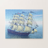 Het zeilschip puzzel legpuzzel (Horizontaal)