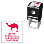 Het zelf-inkt terugkeeradreszegel met kamelenlogo zelfinktende stempel (In situ)