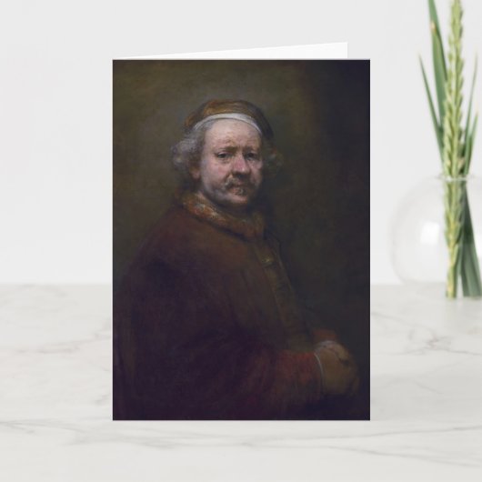 Het zelf-Portret van Rembrandt- binnen op de Kaart (Voorkant)