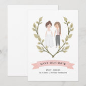 Het zelfde-Seks Steekproefportret sparen de Kaart  (Voorkant / Achterkant)