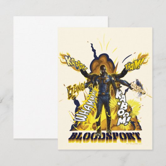 Het Zelfmoordplein | Bloedsport Action Graphic Notitiekaartje (Voorkant / Achterkant)