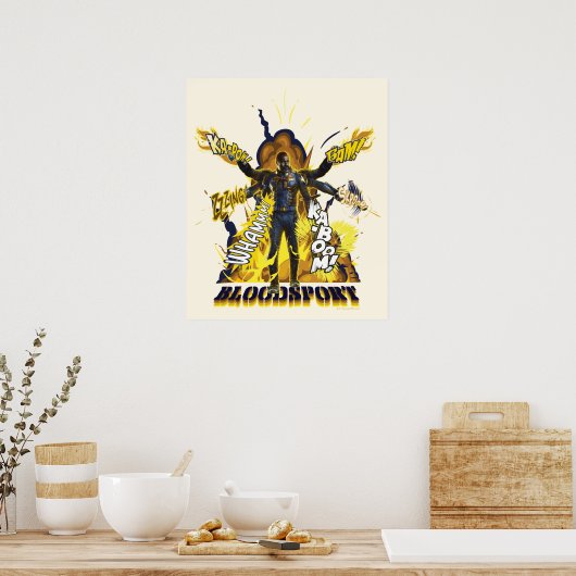 Het Zelfmoordplein | Bloedsport Action Graphic Poster (Keuken)