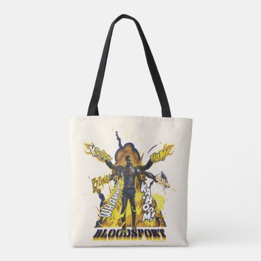 Het Zelfmoordplein | Bloedsport Action Graphic Tote Bag (Achterkant)