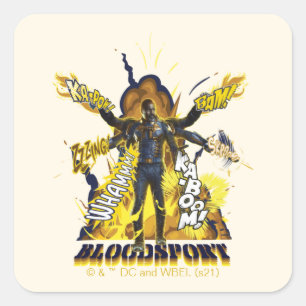 Het Zelfmoordplein   Bloedsport Action Graphic Vierkante Sticker
